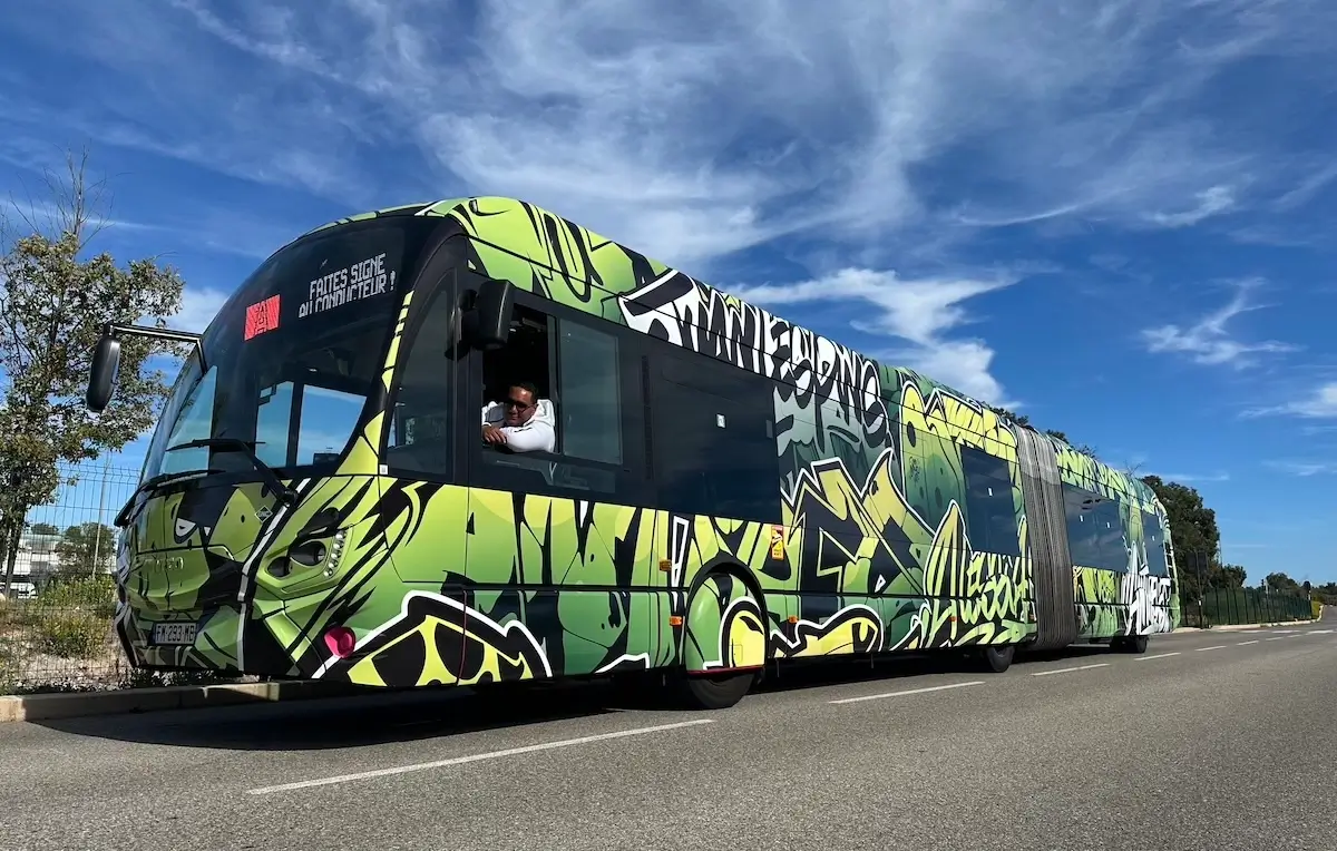 Bus-Tram artwork by FREE 2025