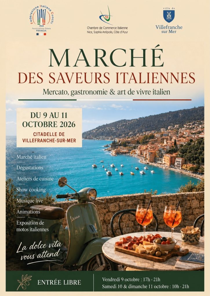 Marché des Saveurs Italiennes - Villefranche-sur-Mer affiche